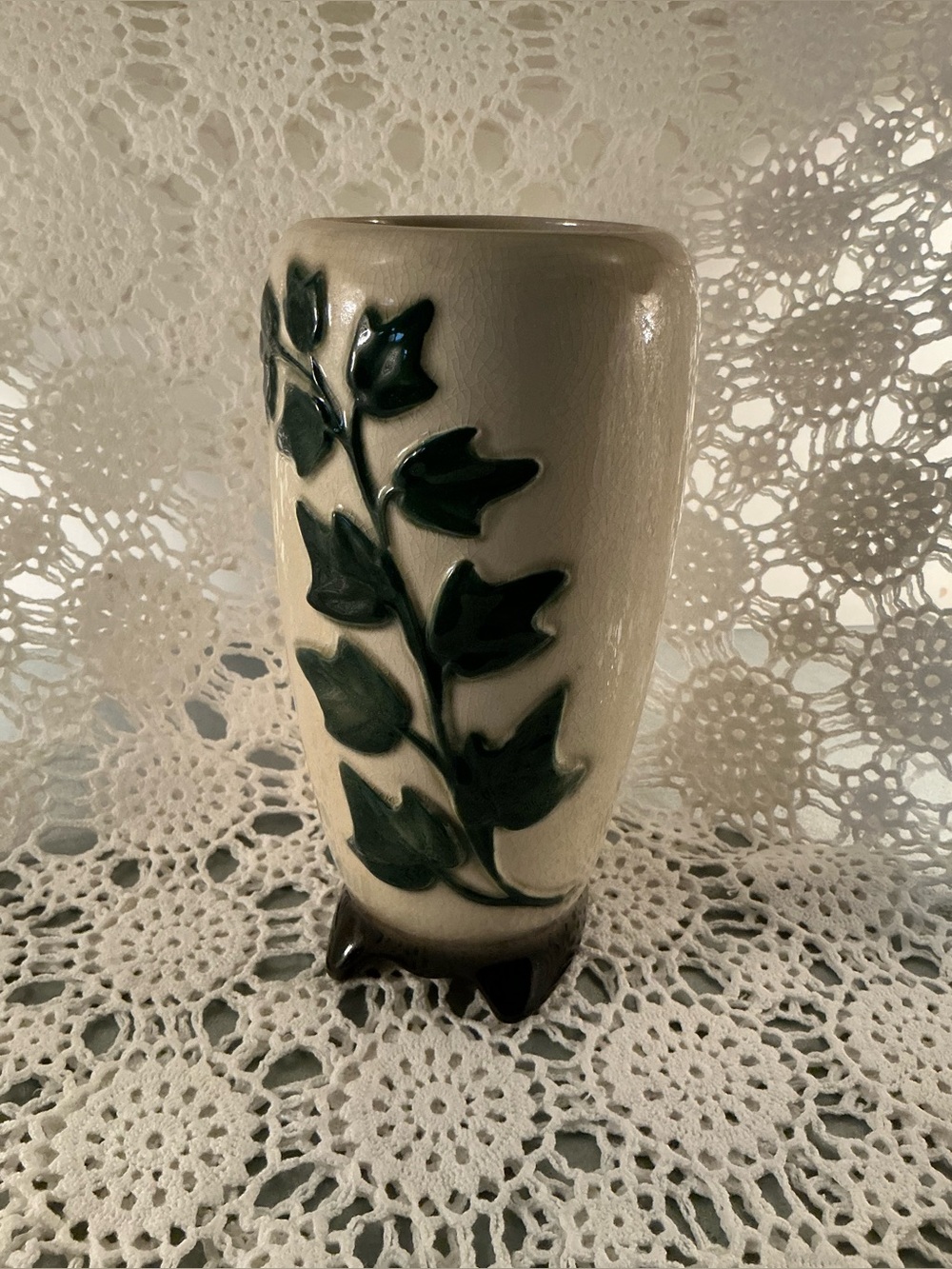 Ivy Art Pottery Footed Vase, Royal Copley